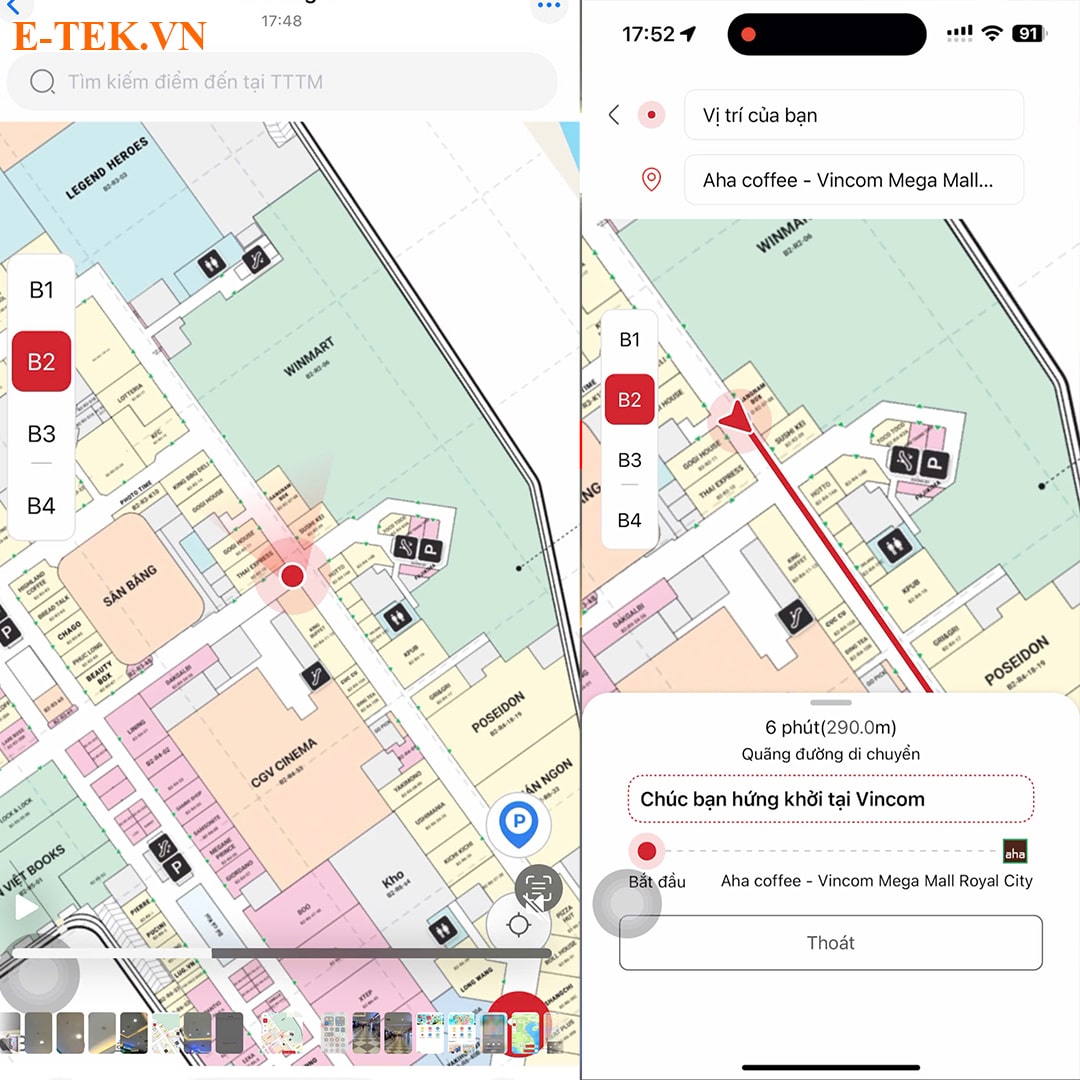 Ứng dụng thiết bị beacon i3 trong bản đồ số tại trung tâm thương mại