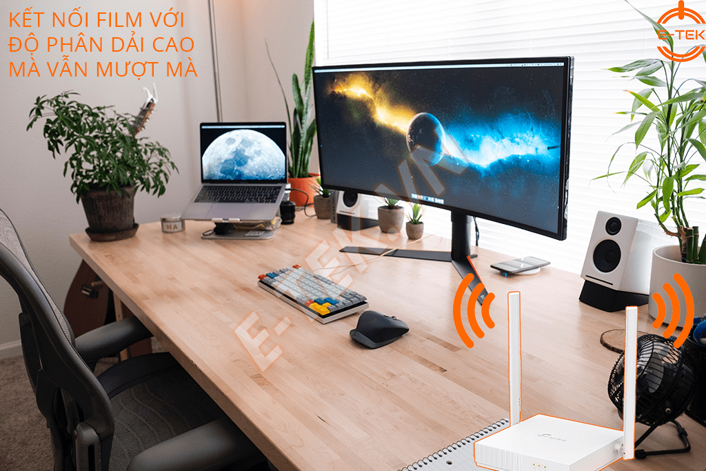 Bộ phát WIFI TPLink giá rẻ TL-WR820N cho phép xem phim độ phân dải cao mượt mà.