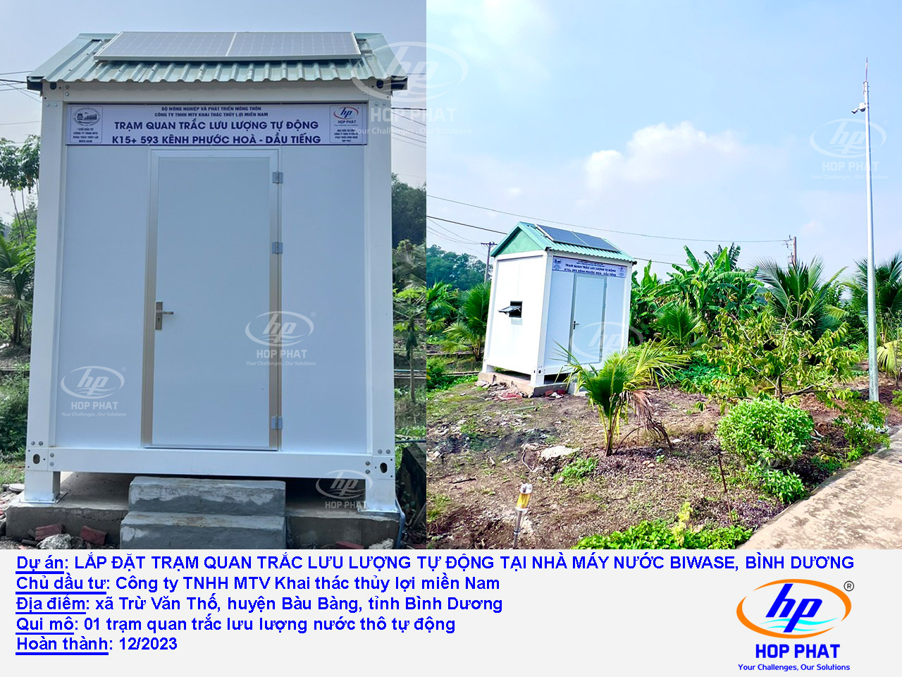 THI CÔNG LẮP ĐẶT TRẠM QUAN TRẮC LƯU LƯỢNG NƯỚC THÔ TẠI NHÀ MÁY NƯỚC BIWASE