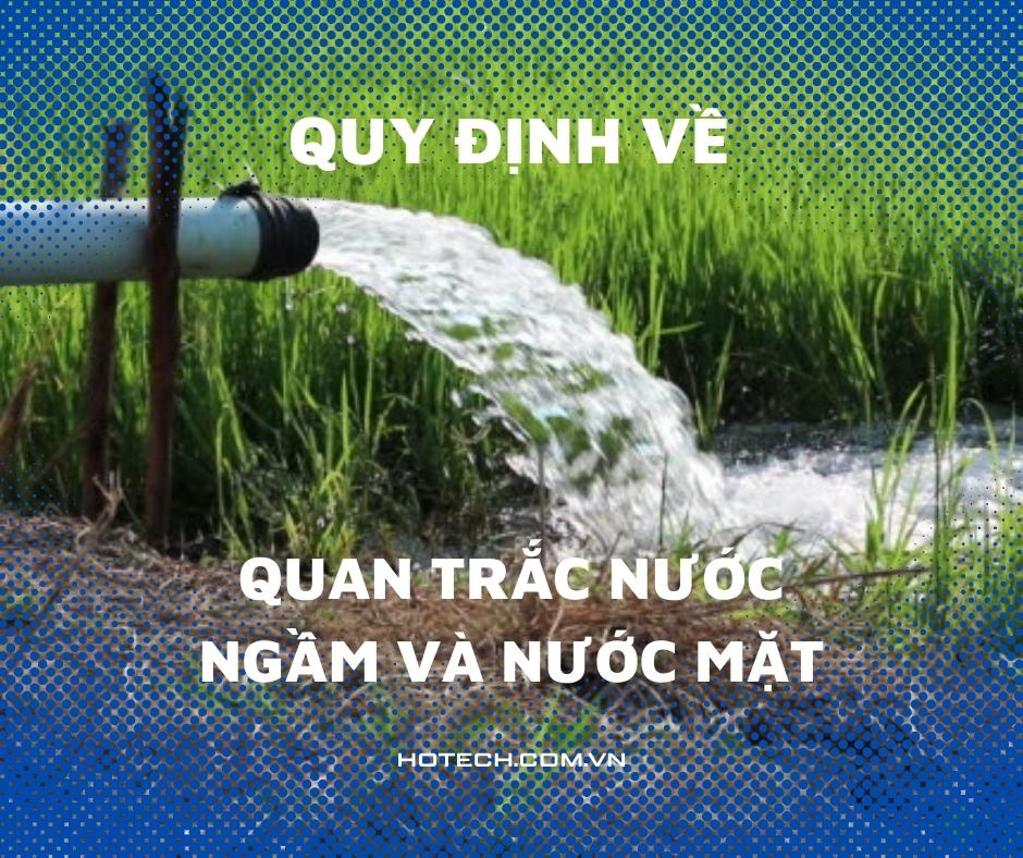 QUY ĐỊNH VỀ QUAN TRẮC NƯỚC NGẦM VÀ NƯỚC MẶT