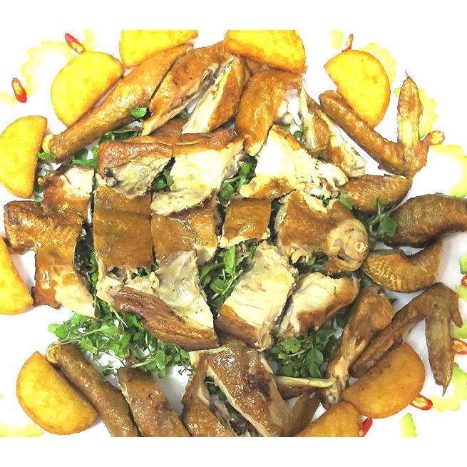 GÀ QUAY BƠ TỎI & XÔI