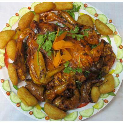 GÀ VƯỜN QUAY LU & XÔI CHIÊN