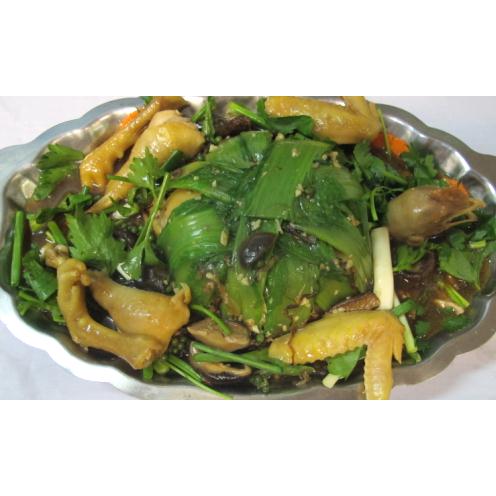 GÀ VƯỜN HẤP CẢI XANH ĐÔNG CÔ