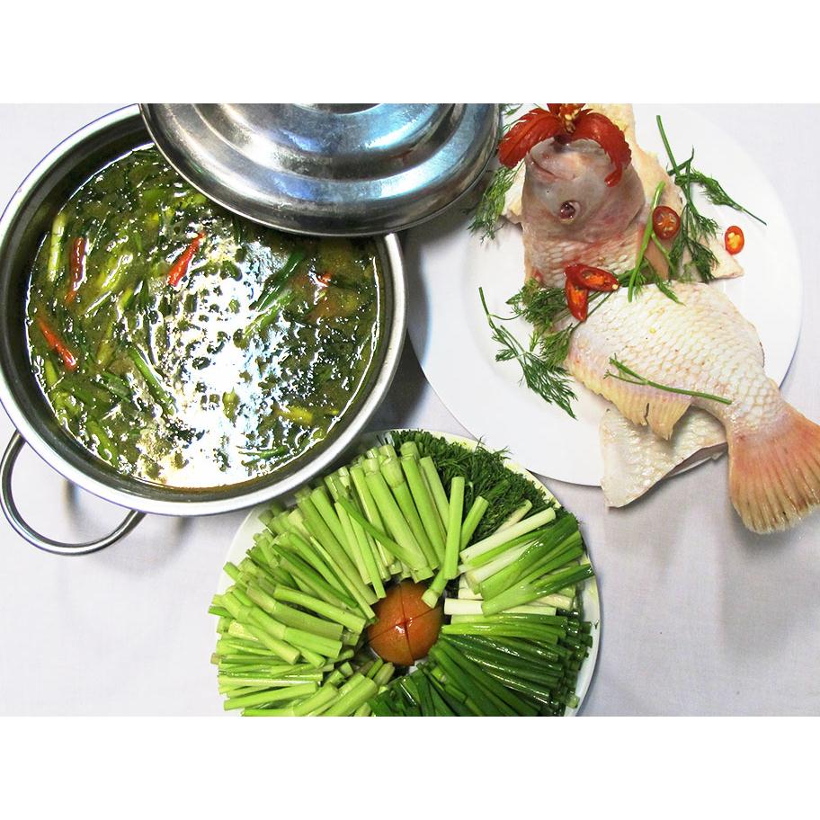 LẨU CÁ ĐIÊU HỒNG Nấu ngót / Riêu