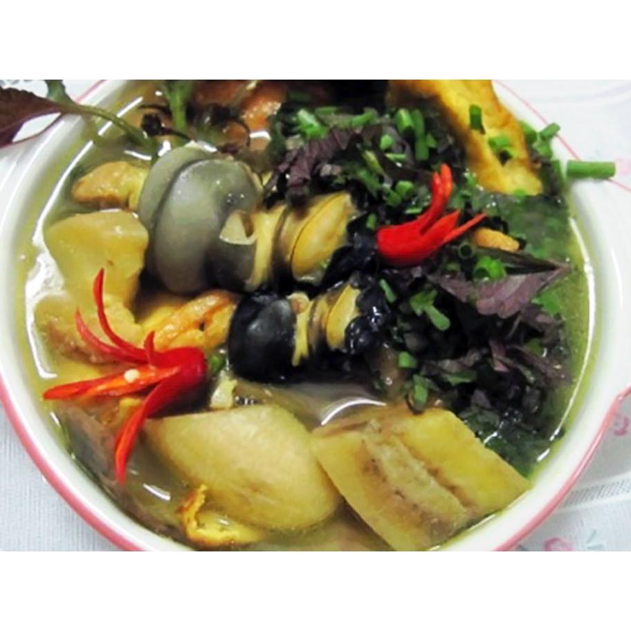 ỐC BƯƠU NẤU CHUỐI XANH