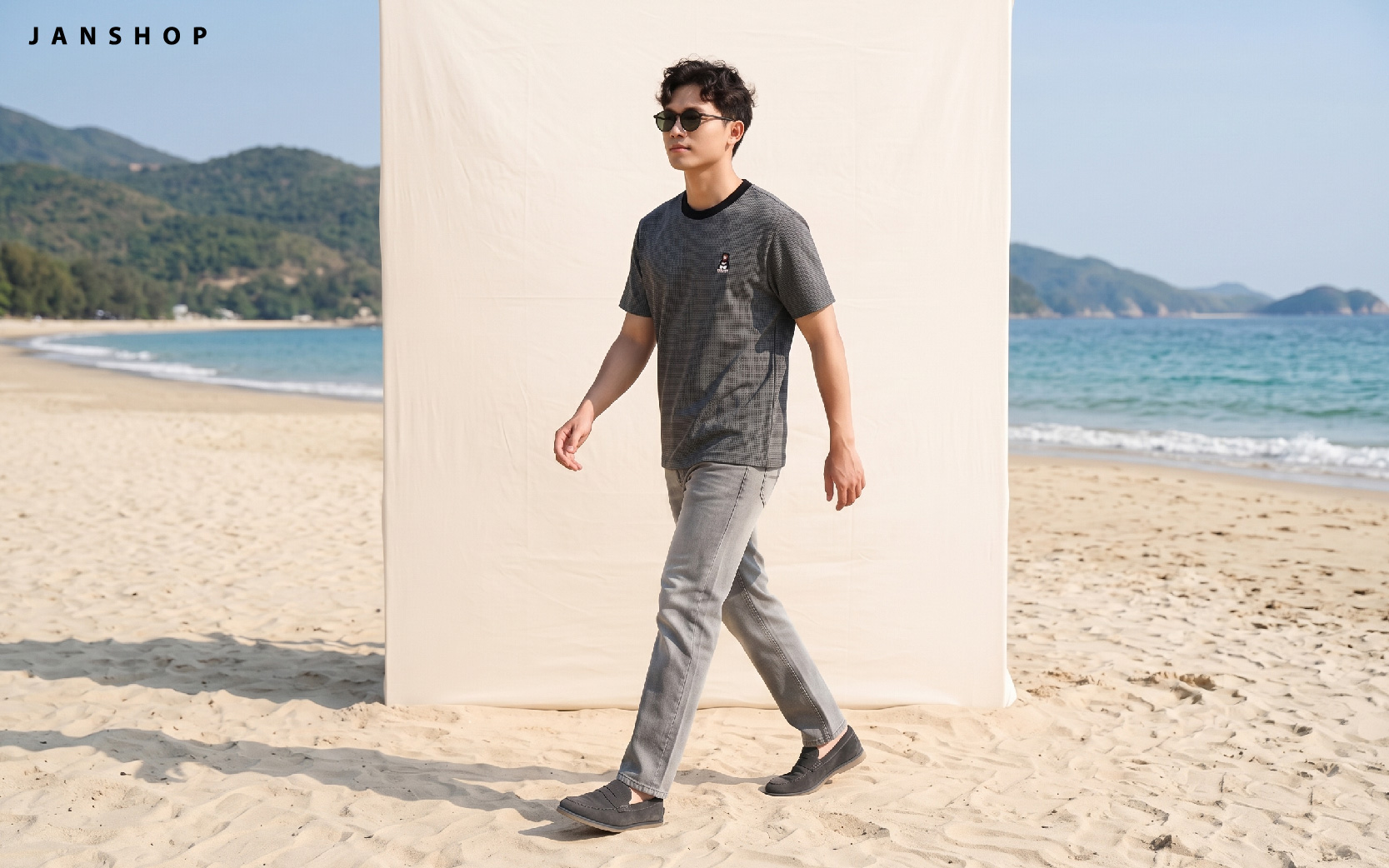 Phối đồ mua thu cho nam đẹp, phong cách cùng áo thun và quần kaki, quần jean