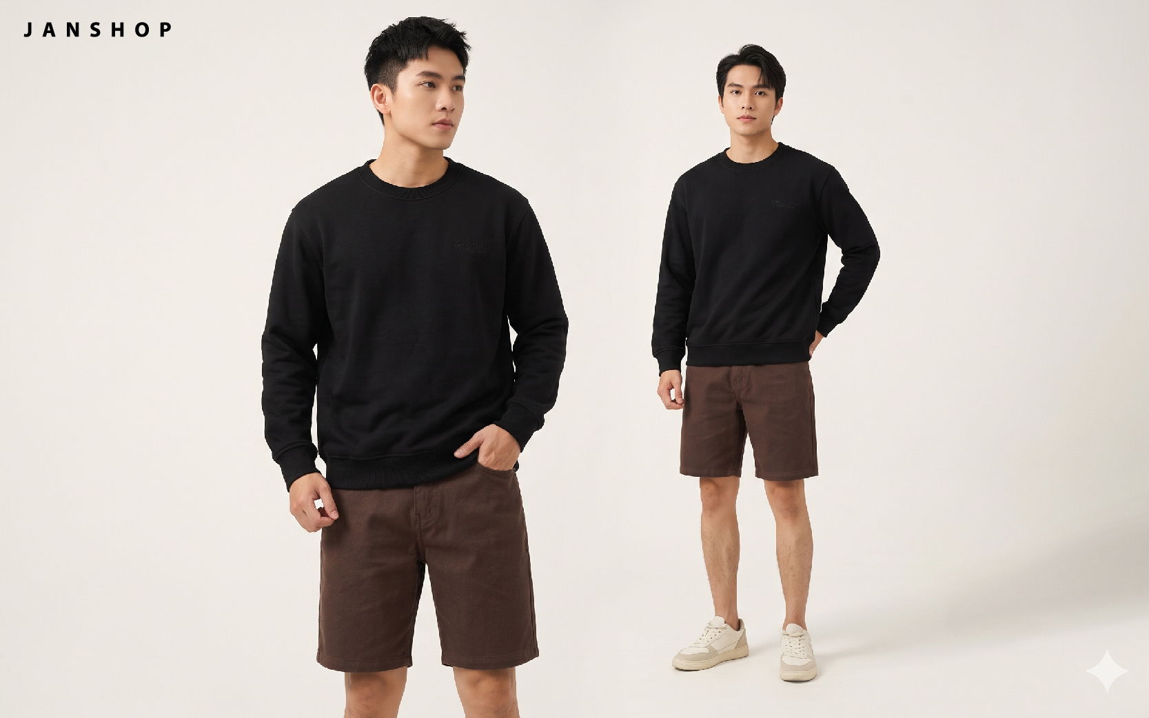Màu nâu phối với màu đen