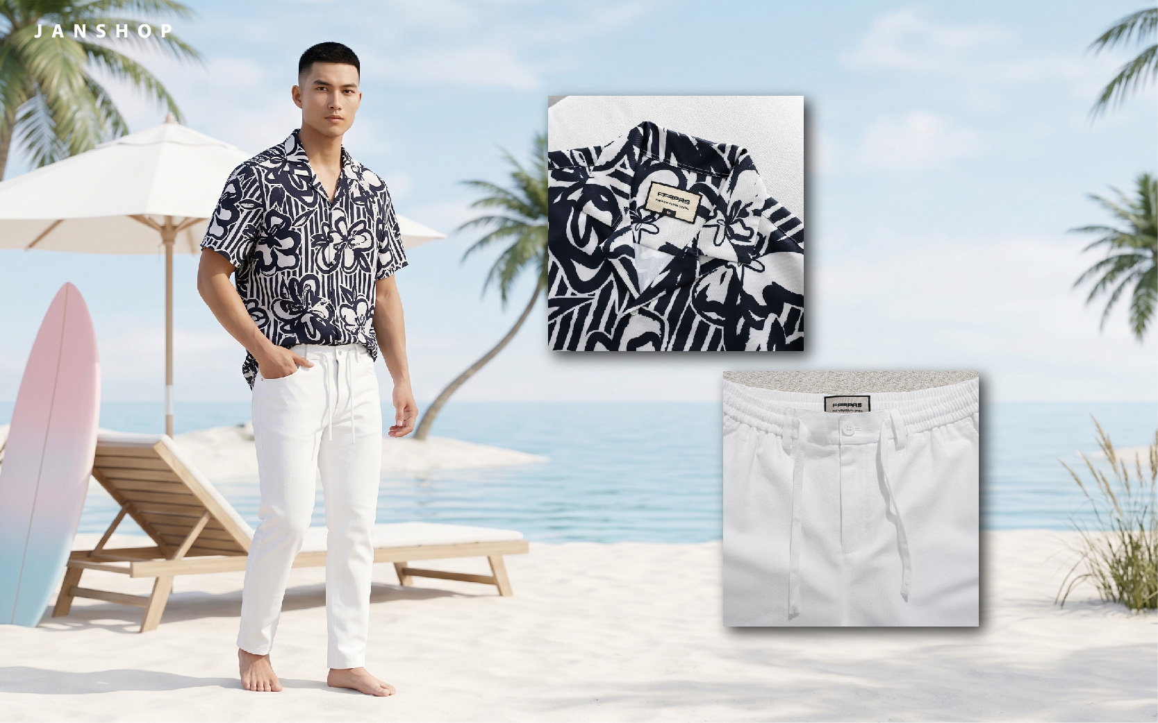 phối sơ mi Linen cùng quần dài
