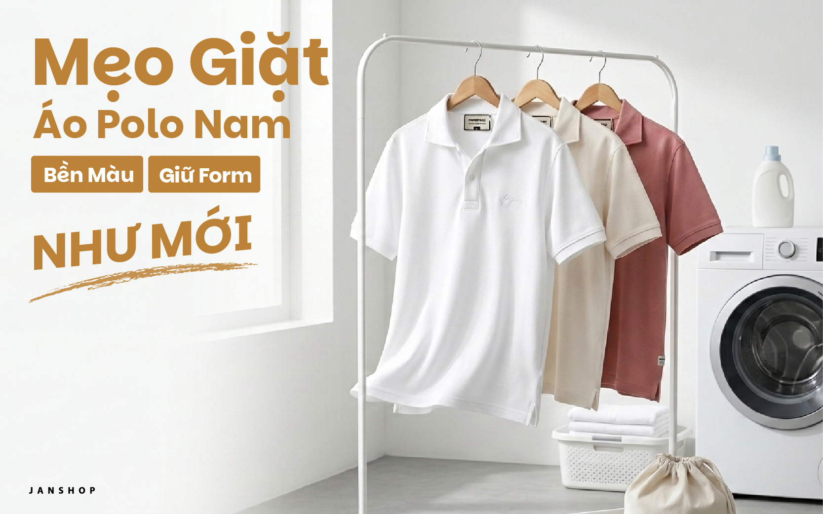 mẹo giặt áo polo