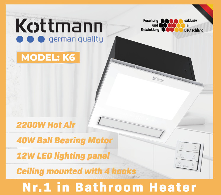 Đèn sưởi nhà tắm Kottmann K6