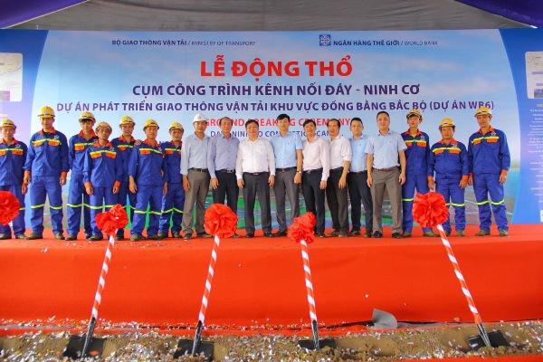 Khởi công xây dựng công trình Kênh Nối Đáy-Ninh Cơ (Nam Định)