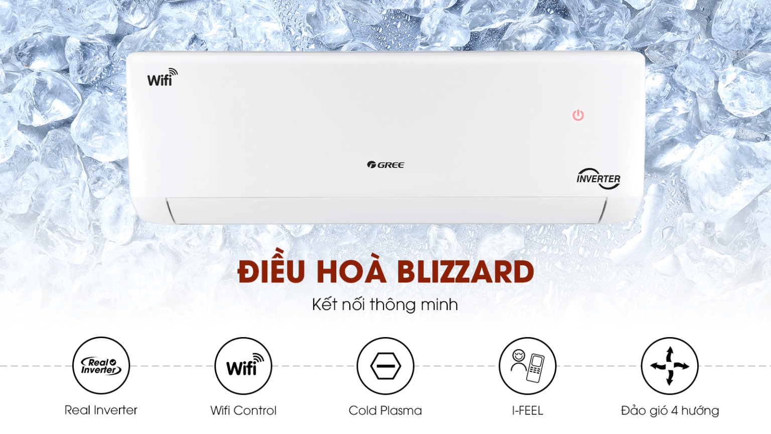 Máy Lạnh Treo Tường GREE Wifi Inverter Blizzard - Tổng quan