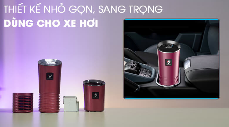 Máy Lọc Không Khí Mini Sharp IG-GC2E-N/B/P - Dành cho xe hơi, ôtô ~3.6m³ - Điện máy HAPA - Hàng Chính Hãng