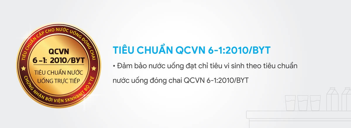 Máy Lọc Nước Nóng Lạnh CNC3000POU-6000POU UF, NANO, RO đáp ứng đầy đủ tiêu chuẩn QCVN 6-1:2010 BYT về chất lượng nguồn nước uống trực tiếp