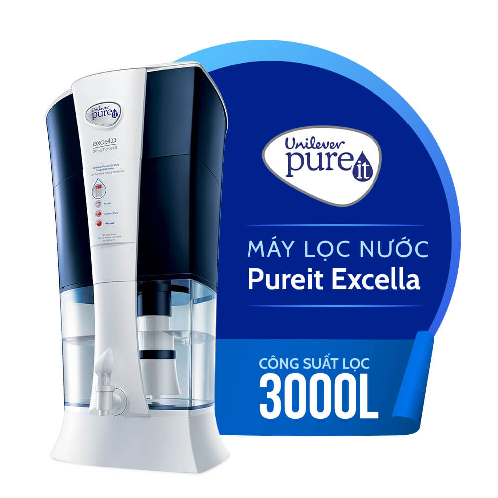 Máy Lọc Nước Pureit Excella có khả năng lọc đến 3000 lít