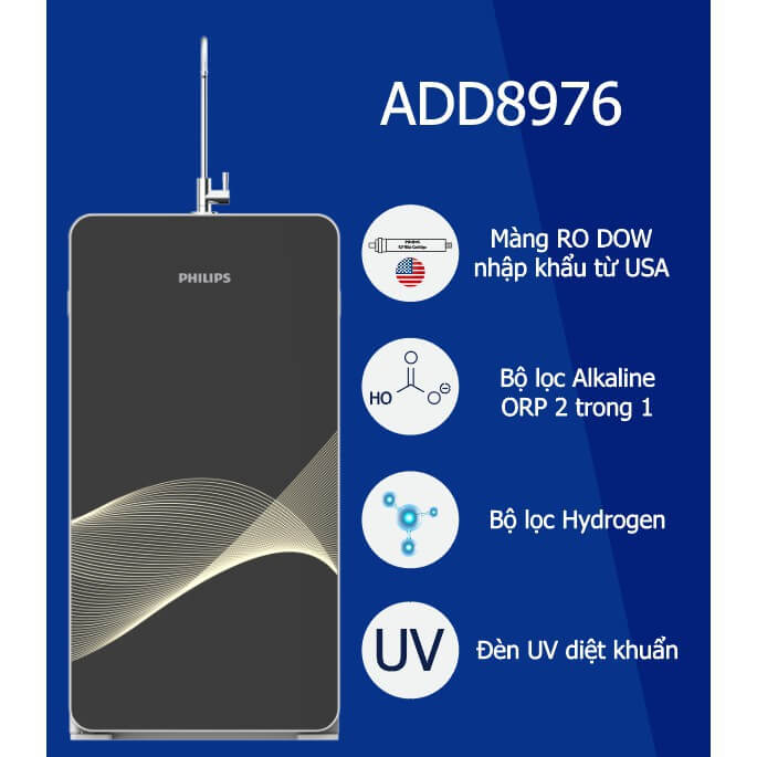 Máy Lọc Nước RO Philips ADD8976 - 10 Cấp Lọc có nhiều ưu điểm vượt trội hơn dòng máy khác.