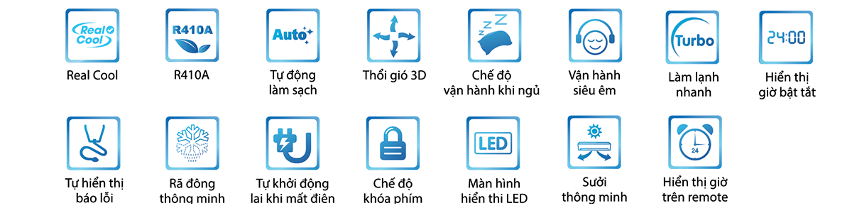 Điều Hòa Tủ Đứng GREE Candice - GAS R410A, 2 Chiều Lạnh - Sưởi Một số tính năng khác