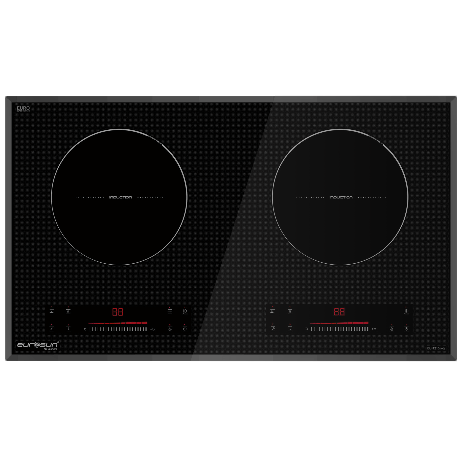 Bếp Từ Đôi Eurosun EU-T210Note - 2 vùng nấu cảm ứng từ, inverter thông minh