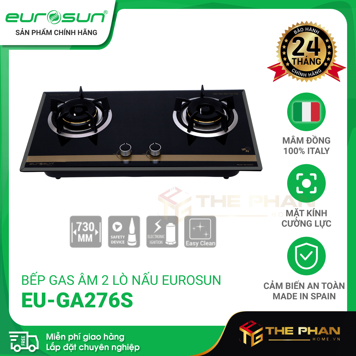 Bếp Gas Eurosun EU-GA276S