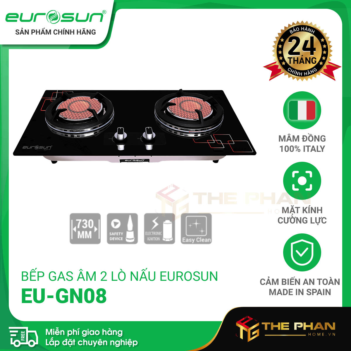 Bếp Gas Eurosun EU-GN08