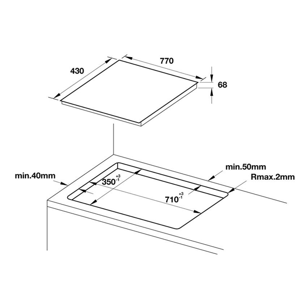 Bếp Từ Hafele HC-IF77A 536.61.555 - 3 Vùng nấu