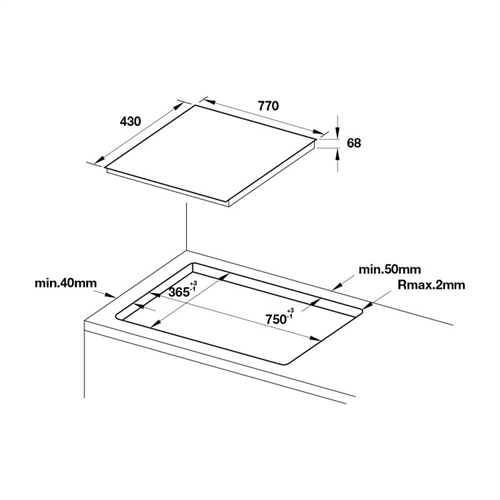 Bếp Từ Hafele HC-IF77D 536.61.665 - 3 Vùng nấu