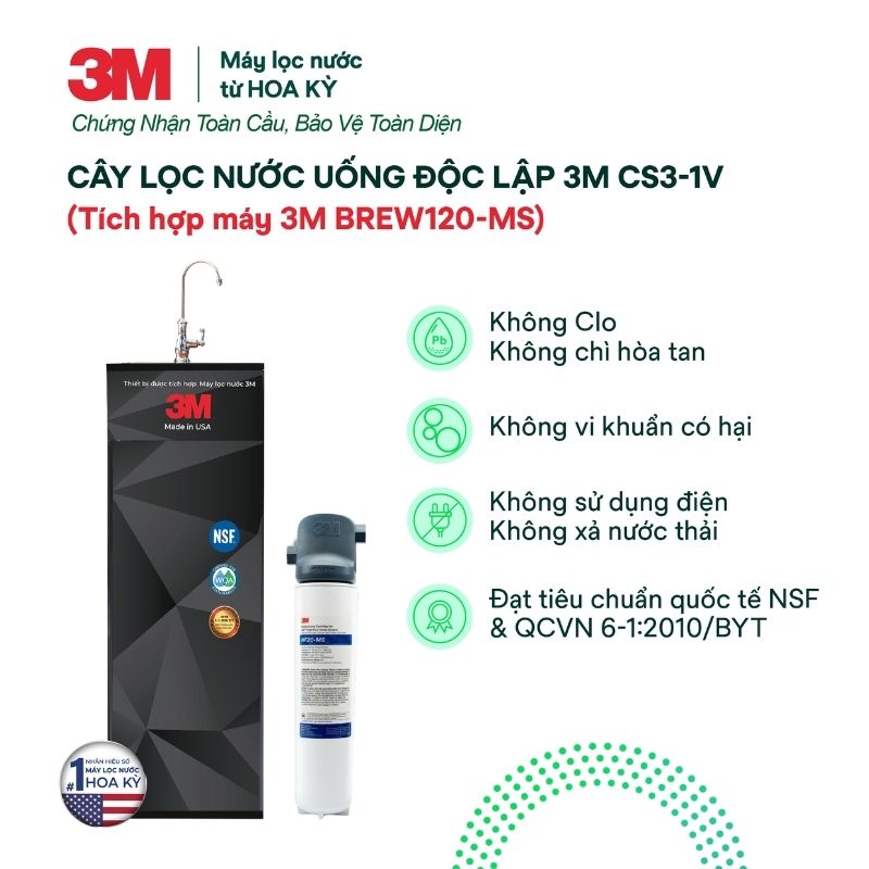 Máy Lọc Nước Độc Lập 3M CS3-1V