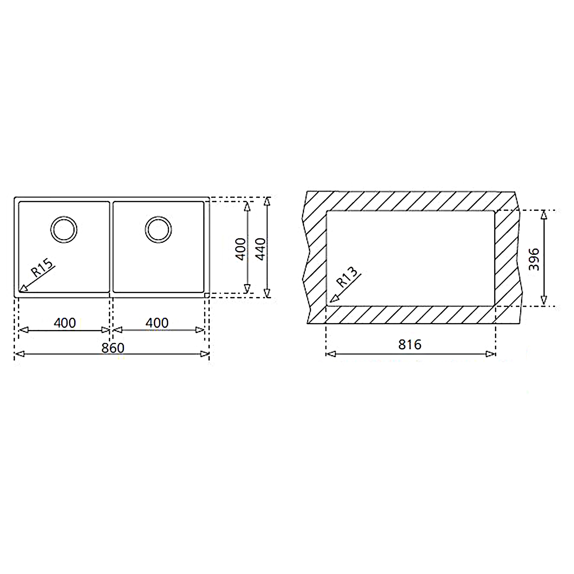 Chậu Rửa Chén TEKA - BELINEA RS152B86 115030006 - Thép không gỉ AISI 304, Kèm phụ kiện