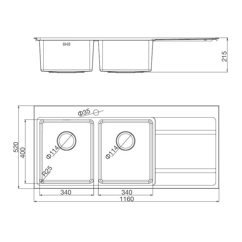 Chậu Rửa Chén Inox Malloca MS 7818 - Thép không gỉ 304