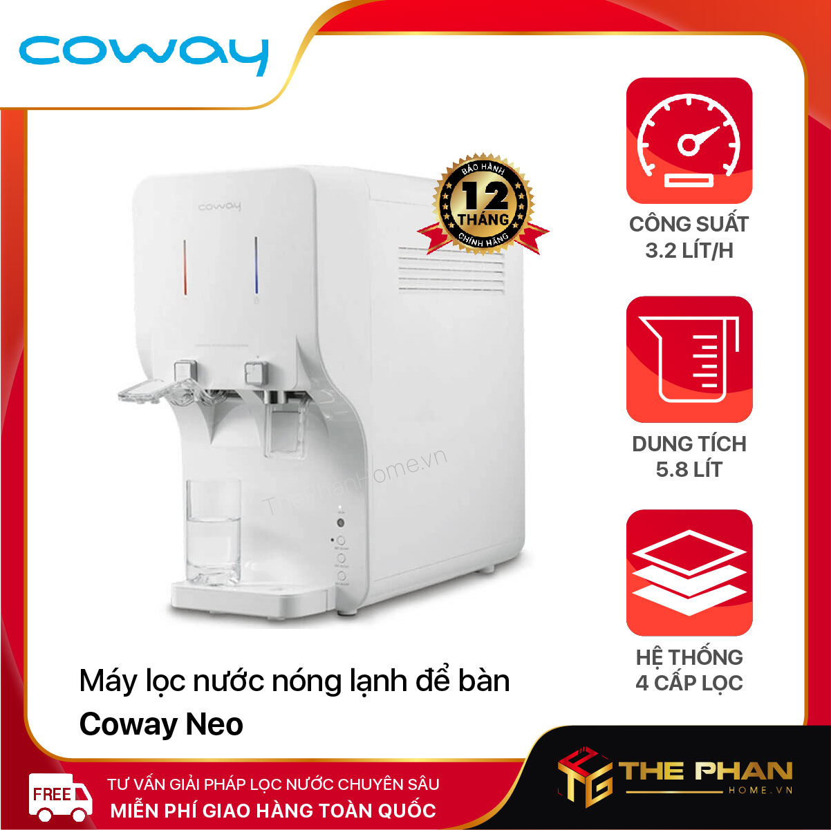 Máy Lọc Nước Coway Neo (CHP-260L)