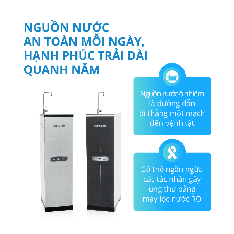 Máy Lọc Nước RO - Mặt Kính 3D Daikiosan DSW-43008G