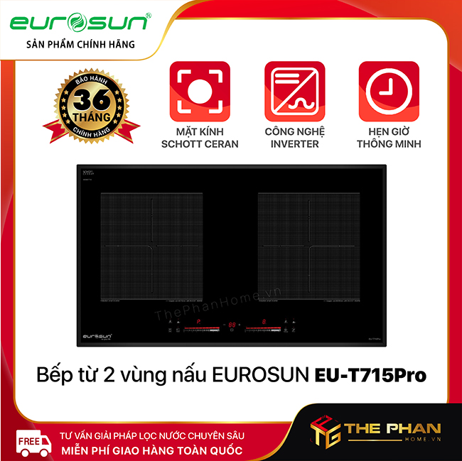 Bếp Từ Đôi Eurosun EU-T715Pro - Inverter thông minh