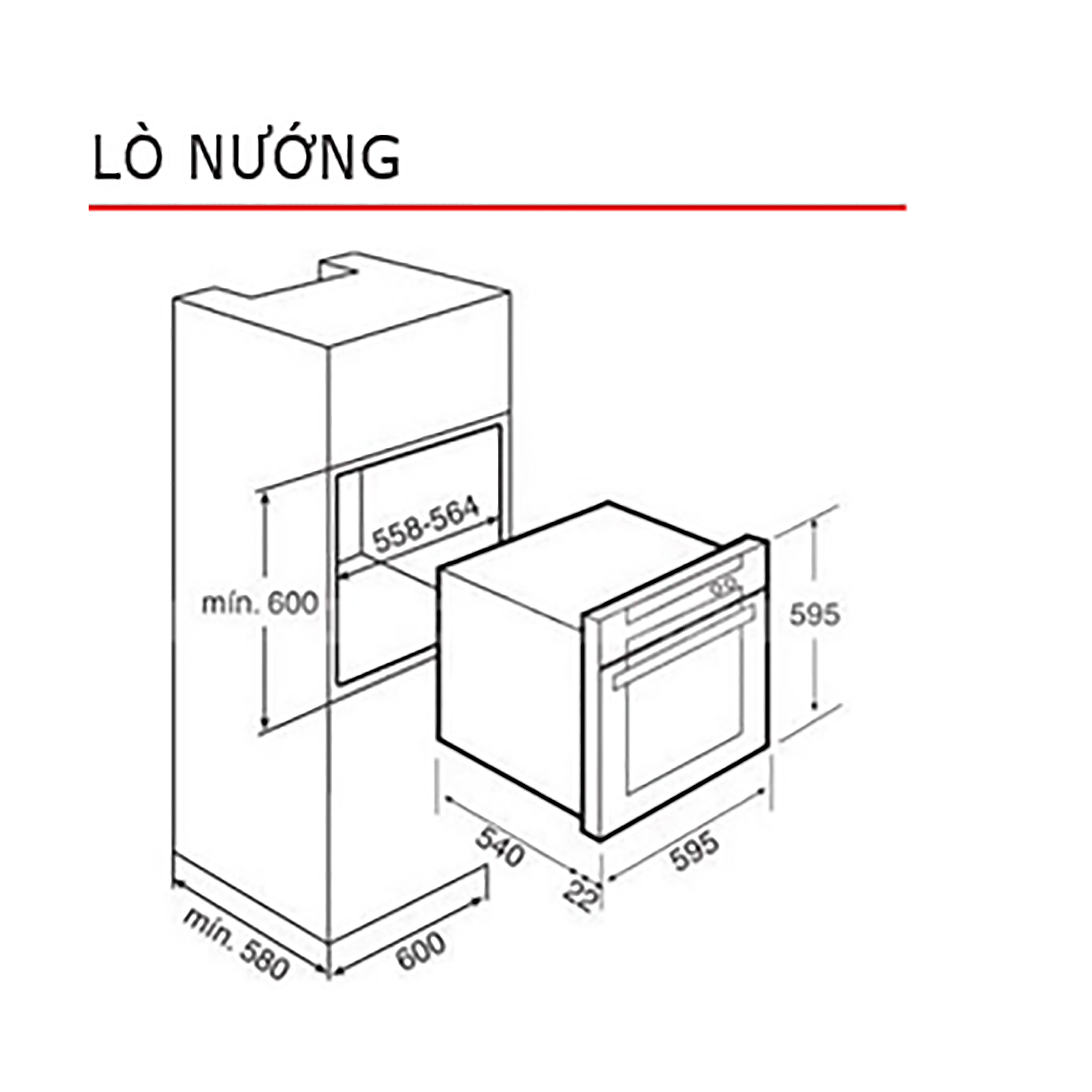 Lò Nướng CHEF'S EH-BO600S - Dung tích 56 Lít, Nướng 3D, Cảm ứng LCD với 8 chương trình nướng