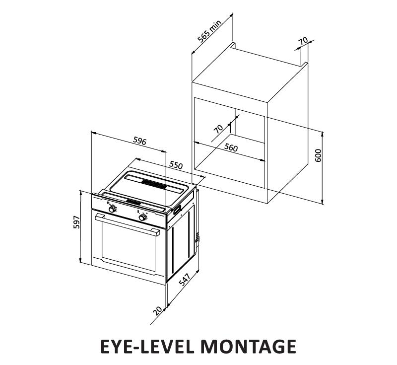 Lò Nướng Điện Âm Tủ Malloca MOV-655EGT, MOV-655EST - 65 Lít