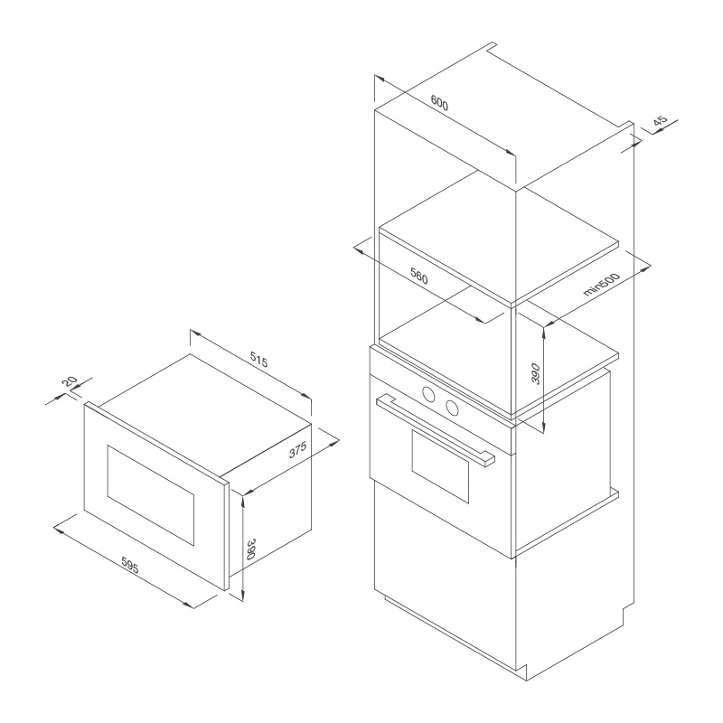 Lò Vi Sóng Âm Tủ Malloca MW 927S - 27 Lít