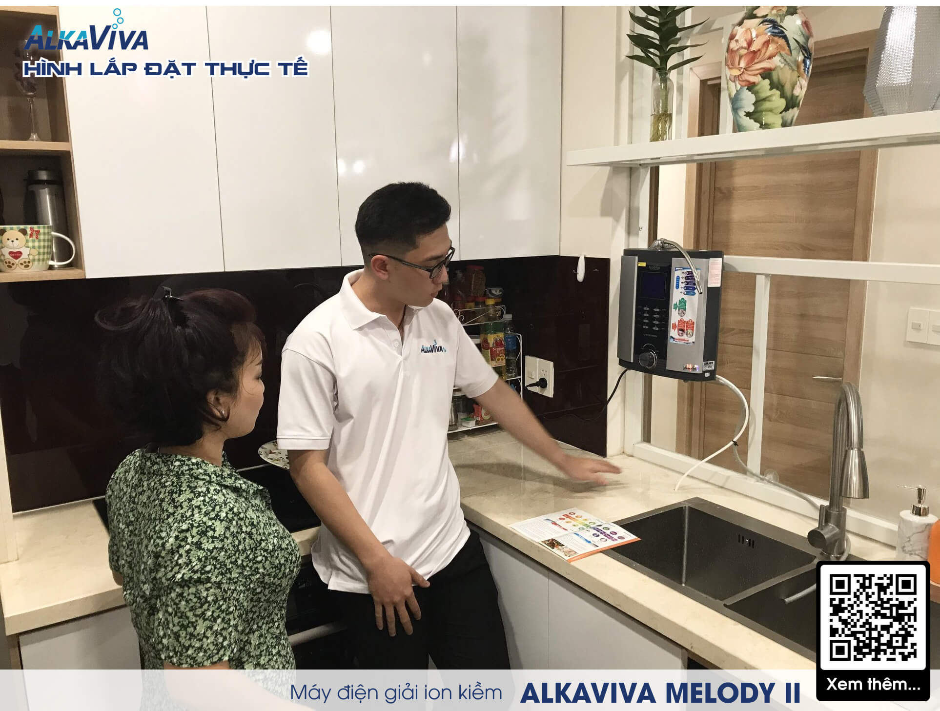 Máy Lọc Nước Điện Giải iON Kiềm Giàu Hydro ALKAVIVA MELODY II - Hàng chính hãng Nhập khẩu - HARLEM PRODUCTION