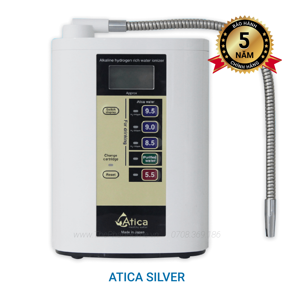 Máy Lọc Nước Điện Giải Ion Kiềm ATICA SILVER