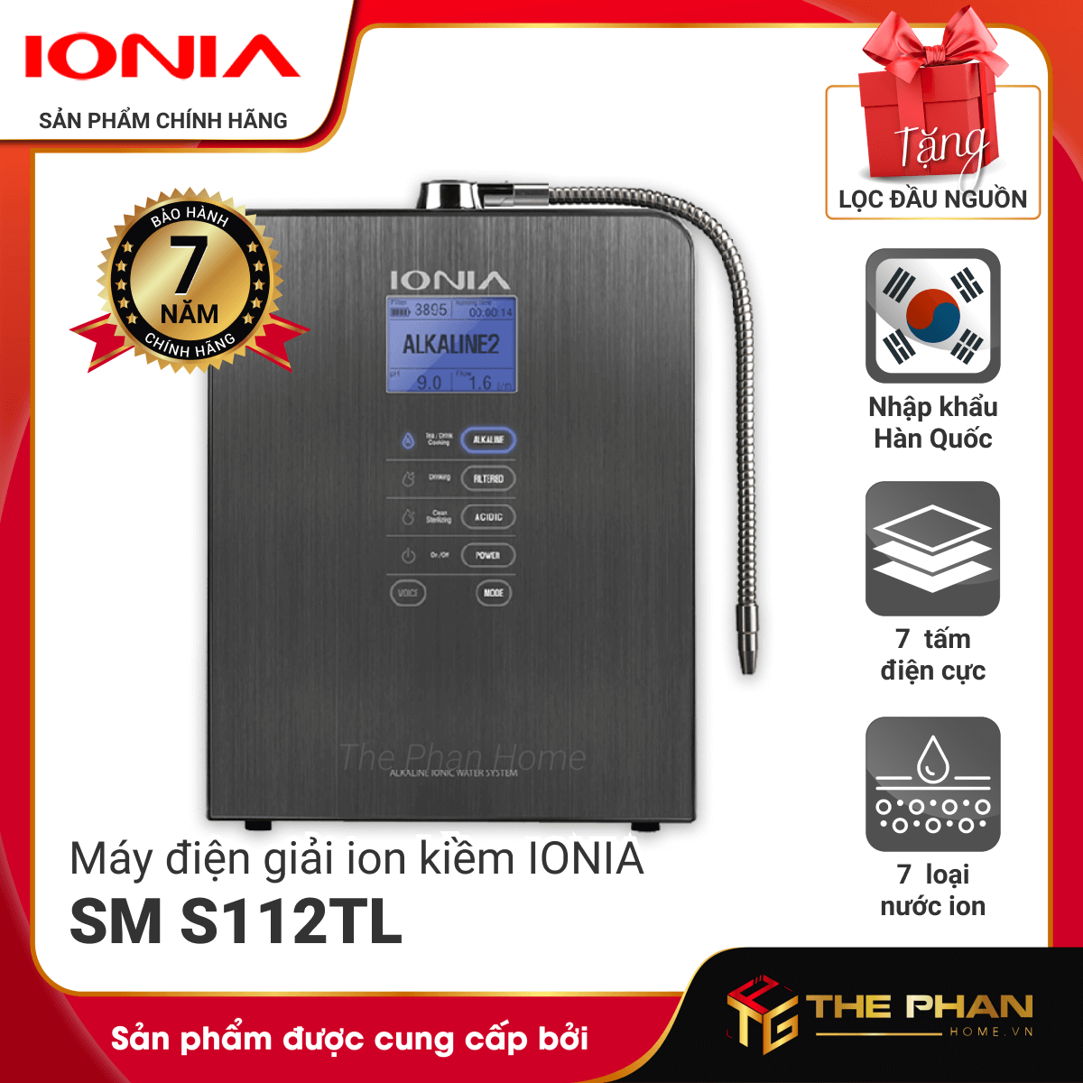 Máy Lọc Nước Điện Giải Ion Kiềm IONIA SM-S112TL