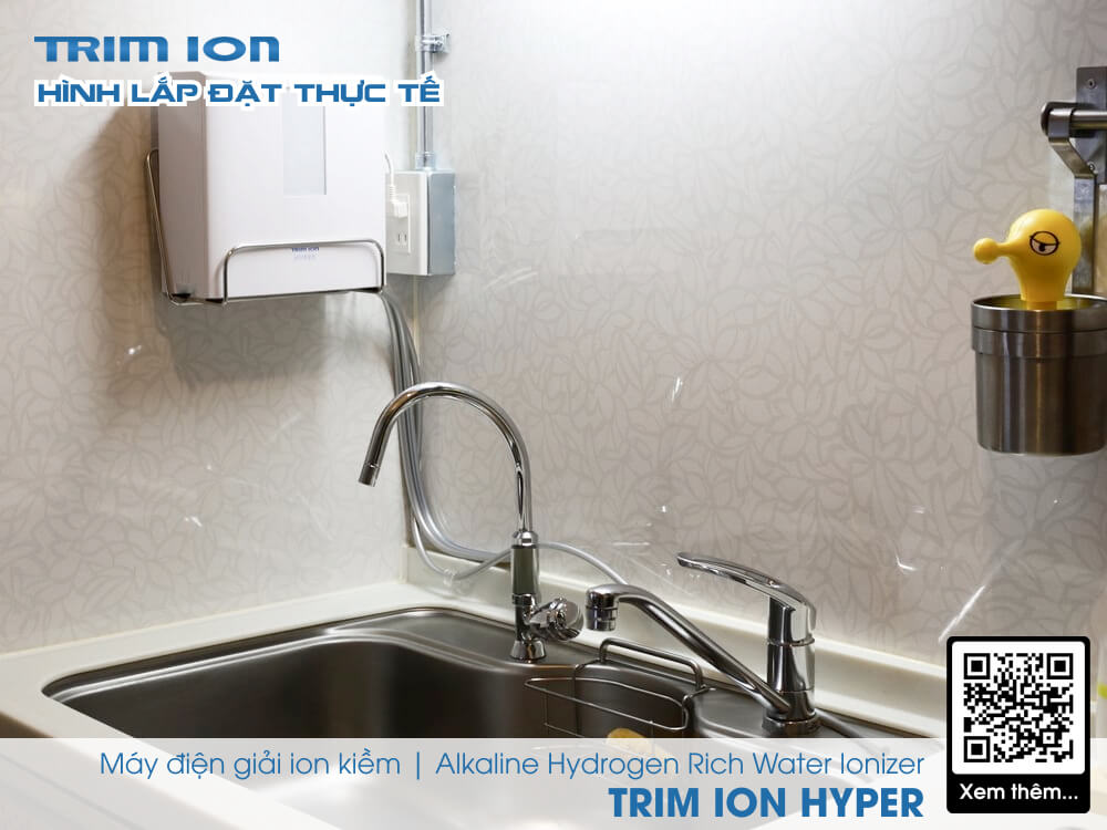 Máy Lọc Nước Điện Giải Ion Kiềm TRIMION HYPER - 5 tấm điện cực tạo ra 7 loại nước ion