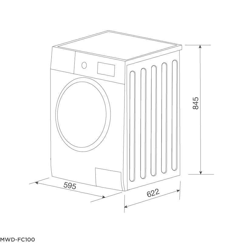 Máy Giặt Kết Hợp Sấy Malloca MWD-FC100 - 10 Kg