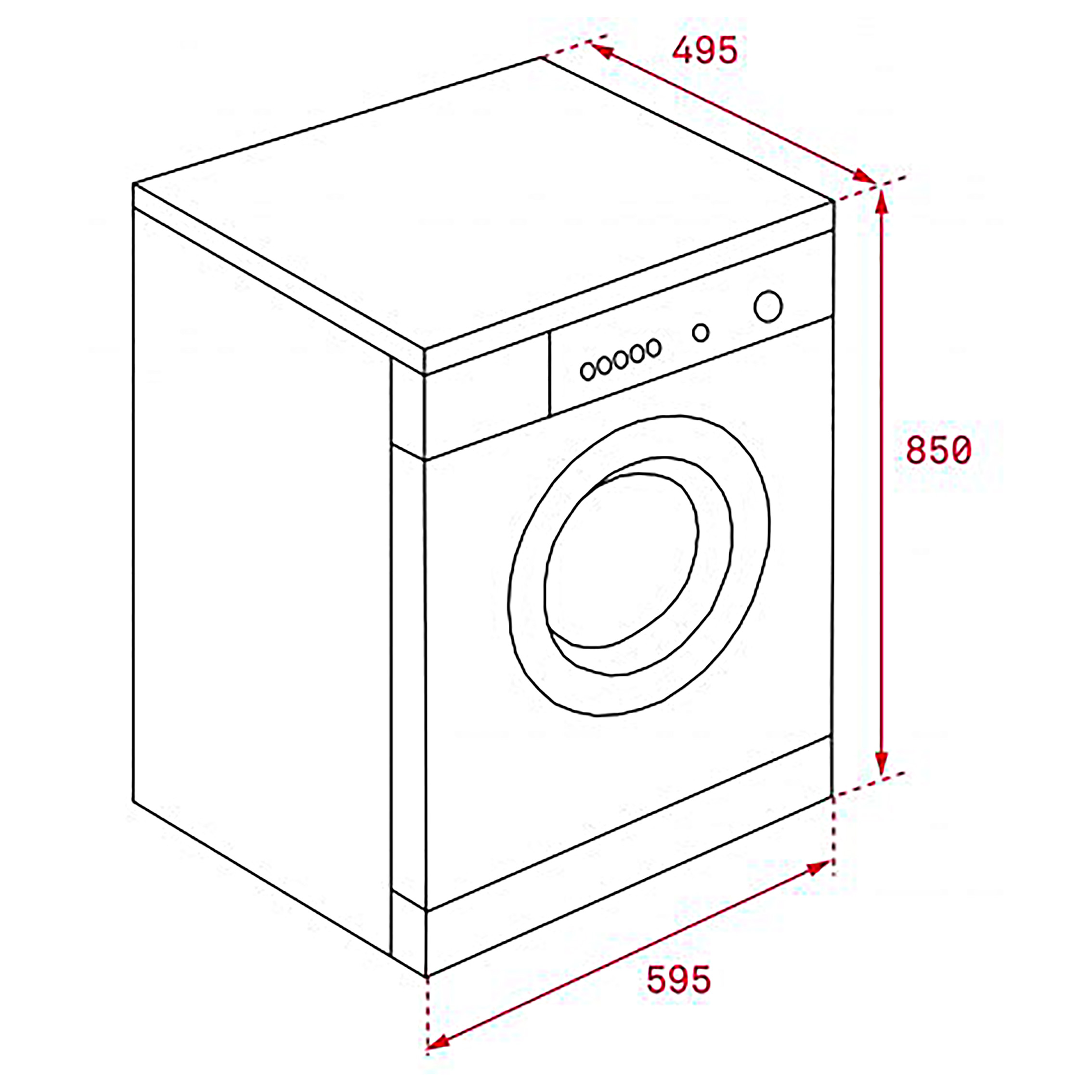 Máy Giặt Kết Hợp Sấy TEKA - TKS2650C 40851110 - 7 Kg, 15 chương trình