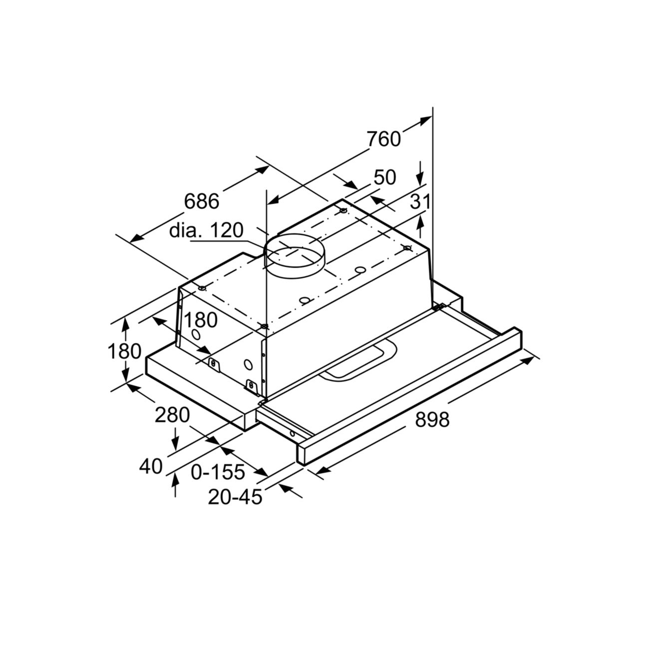 Máy Hút Mùi BOSCH DHI923GSG