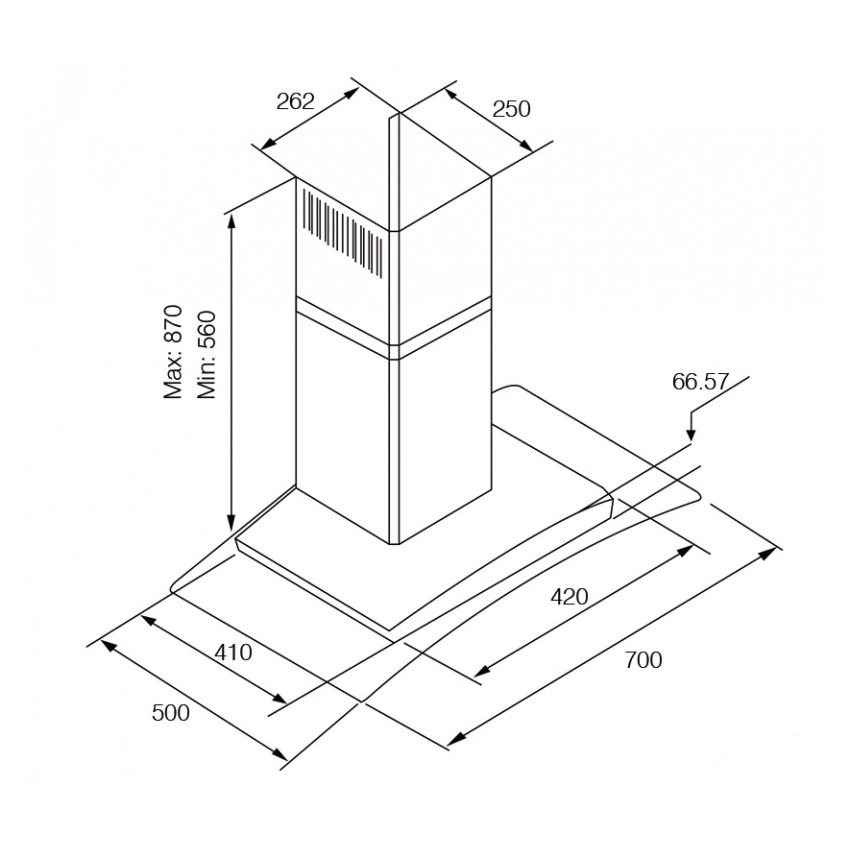 Máy Hút Mùi CANZY CZ-IBER 70 | CZ-IBER 90 - 1400m³/h, Tiết kiệm điện, Alumium 5 lớp