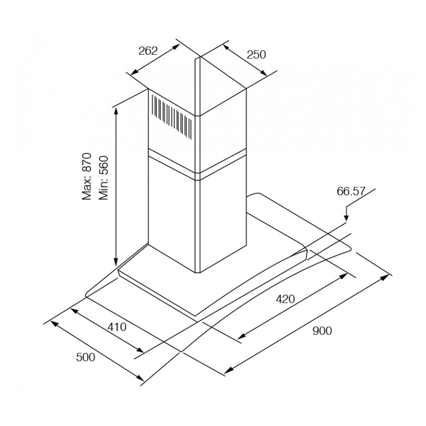 Máy Hút Mùi CANZY CZ-IBER 70 | CZ-IBER 90 - 1400m³/h, Tiết kiệm điện, Alumium 5 lớp