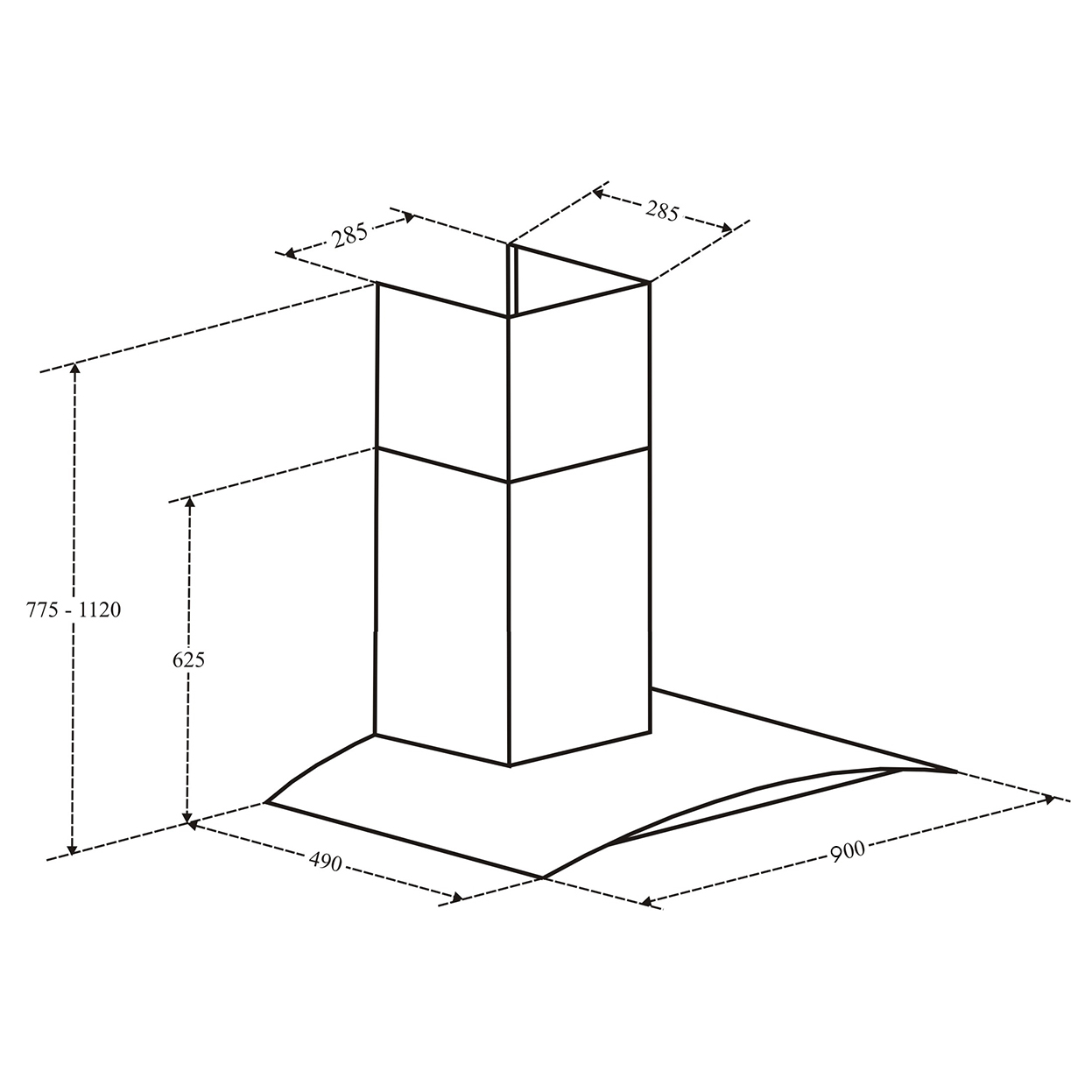 Máy Hút Mùi CANZY CZ-MR90 - 1400m³/h, Kính cong, Alumium 5 lớp