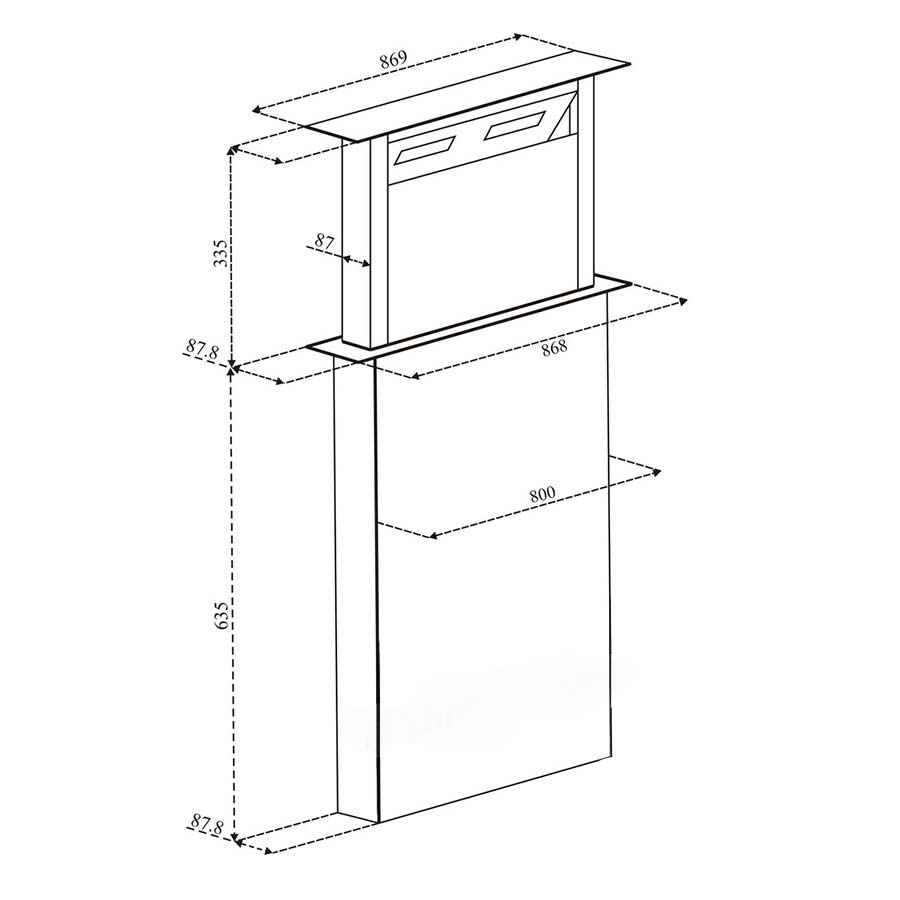 Máy Hút Mùi KAFF KF-AT900 - 1000m³/h, 4 mức công suất, Âm đá siêu cao cấp, Tự động lên xuống