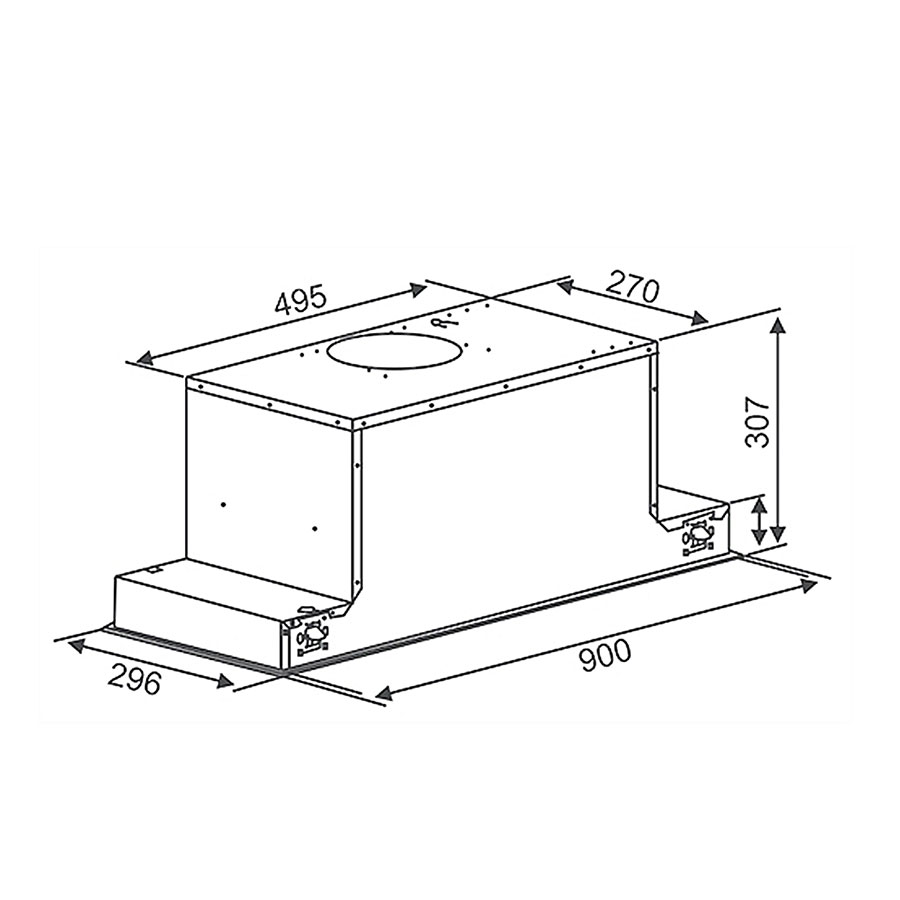 Máy Hút Mùi Âm Trần CANZY CZ-68DT - 1250m³/h, 900mm, Điều khiển cảm ứng, Aluminum 5 lớp