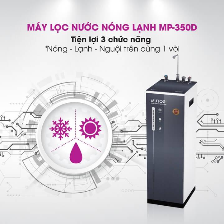 Máy Lọc Nước Nóng - Lạnh - Nguội Mutosi MP-350D (8 Lõi)