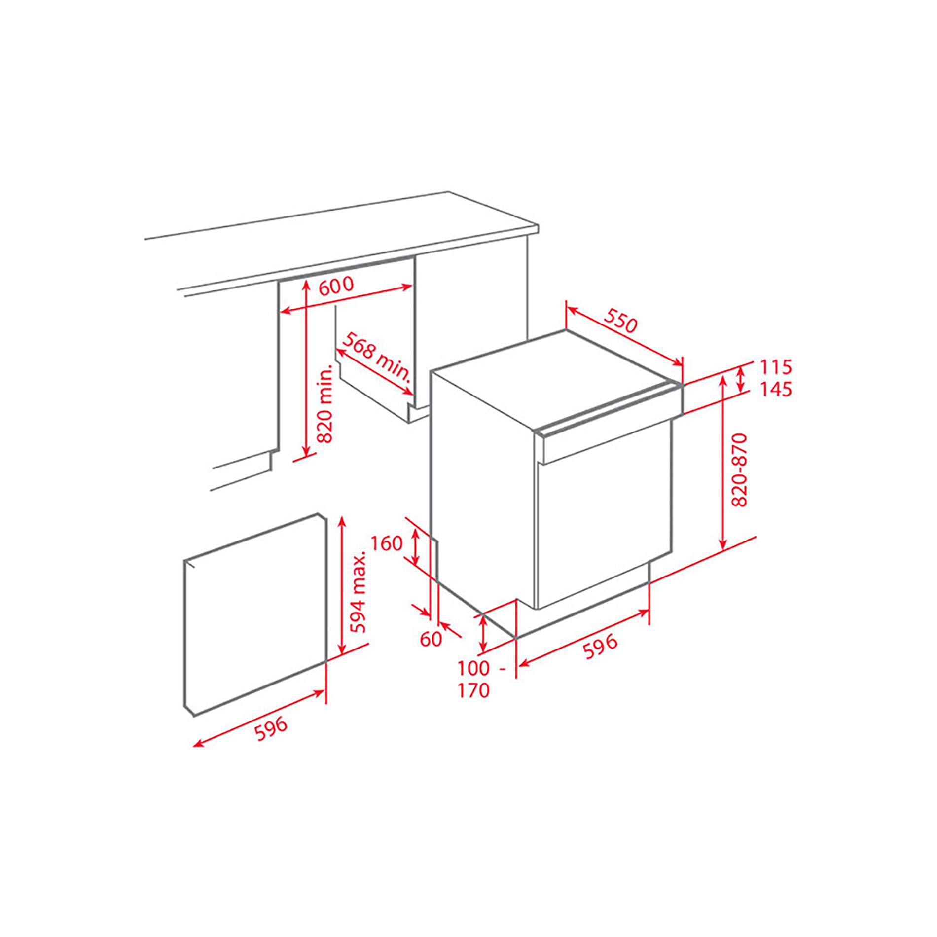 Máy Rửa Chén Âm Tủ TEKA - DW860S 40716160 - TOTAL, Sức chứa 13 bộ, 5 chương trình rửa