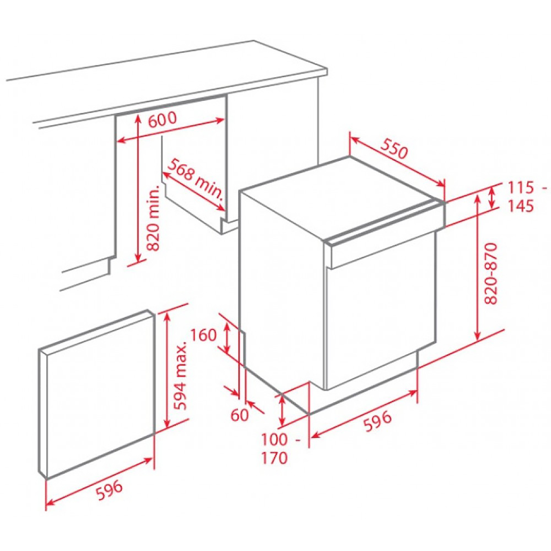 Máy Rửa Chén Âm Tủ TEKA - DW955S 40716140 - TOTAL, Sức chứa 12 bộ, 10 chương trình rửa